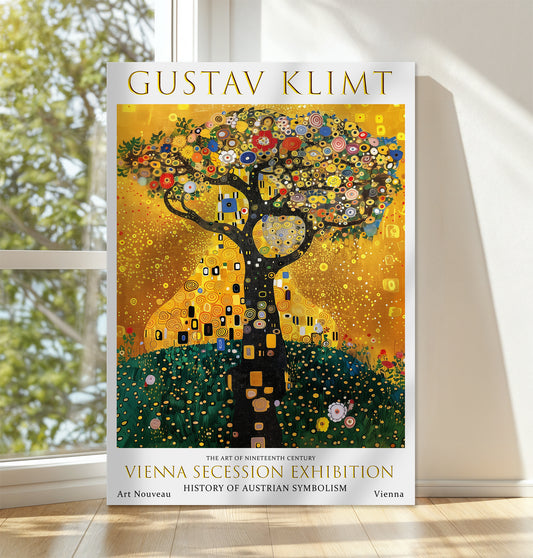 Gustav Klimt Golden Tree of Life Canvas – Art Nouveau Wall Art