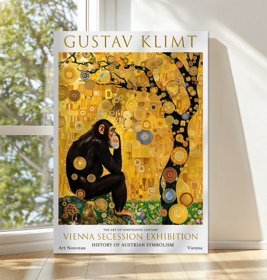 Gustav Klimt Golden Ape Tree of Life Canvas Print
