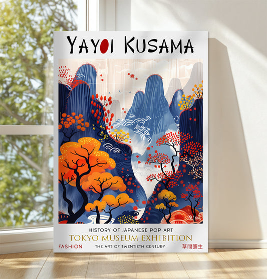 Japanese Mountain Landscape Canvas – Autumn Forest Scenic Wall Art