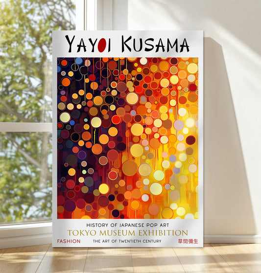 Abstract Circle Canvas – Warm Orange and Yellow Modern Wall Art Print