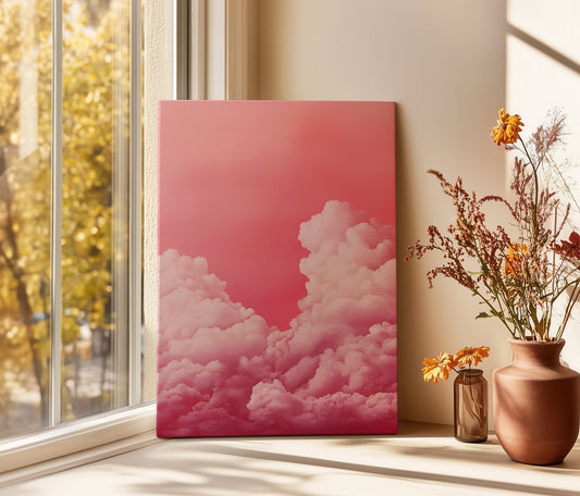 Soft Pink Cloud Canvas Print – Minimalist Wall Art - Maximalist Home Decor - Sky Poster