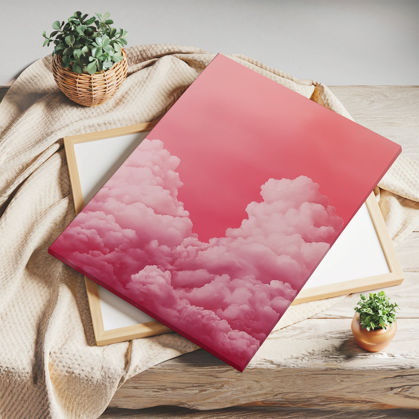 Soft Pink Cloud Canvas Print – Minimalist Wall Art - Maximalist Home Decor - Sky Poster