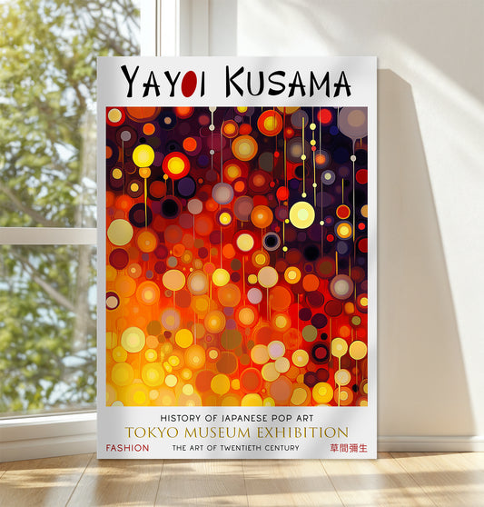 Vibrant Abstract Canvas – Warm Orange and Red Pop Art Wall Décor