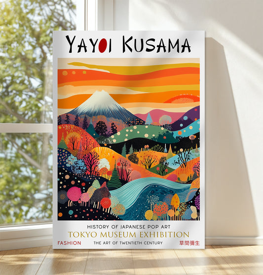 Colourful Mountain Sunset Canvas – Scenic Nature Pop Art Wall Décor