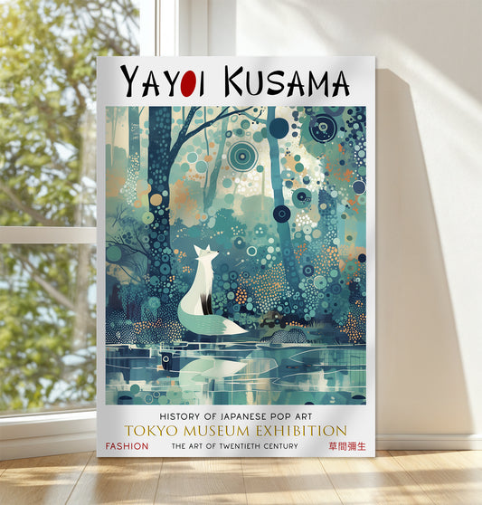 Mystic Forest Canvas – Fox by the Lake Nature Pop Art Wall Décor