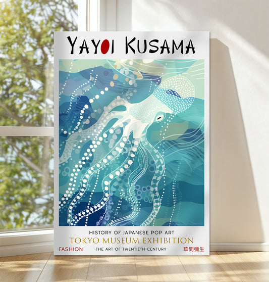 Ocean Octopus Canvas – Blue Sea Life Pop Art Wall Décor for Home