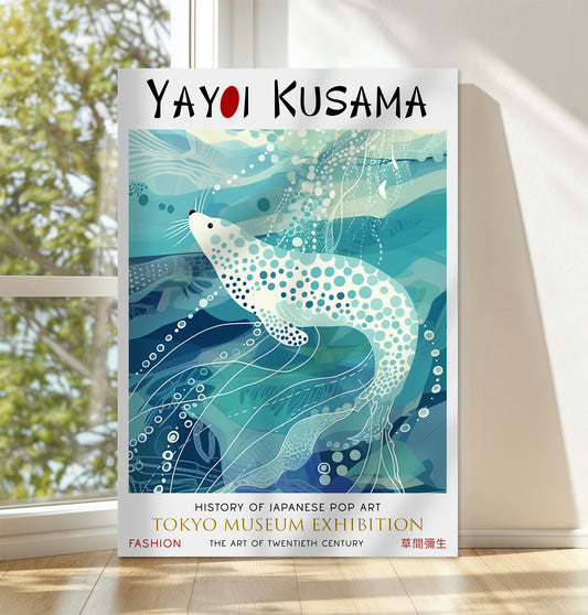 Ocean Seal Canvas – Calm Blue Sea Life Pop Art Wall Décor for Home