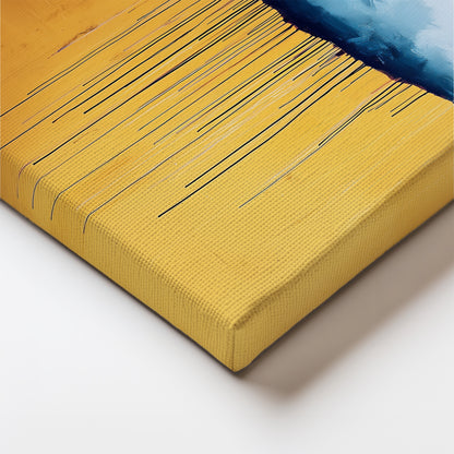 Yellow Rain Cloud Canvas Print – Minimalist Wall Art - Maximalist Home Decor - Sky Poster