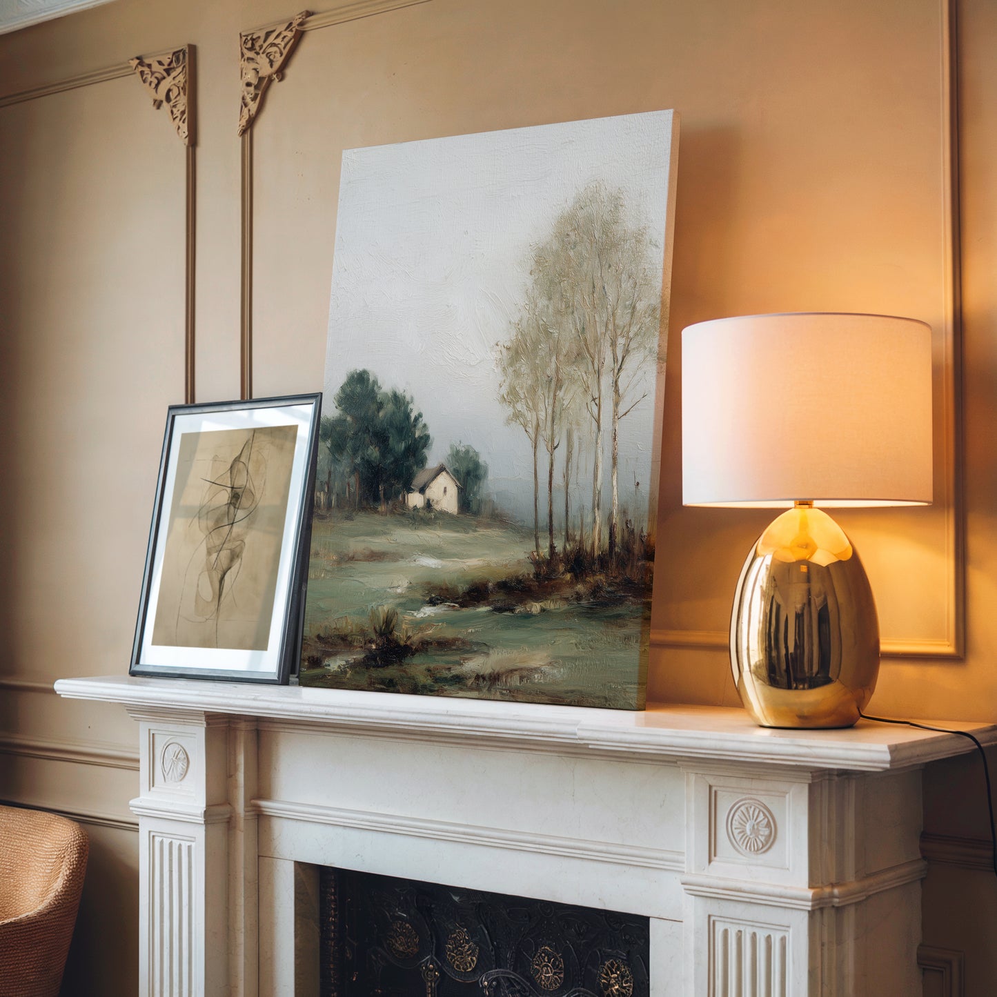 Autumn Landscape CANVAS ART Picture Print Farmhouse Decor