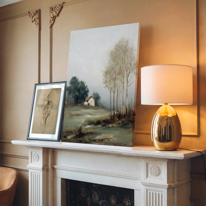 Autumn Landscape CANVAS ART Picture Print Farmhouse Decor