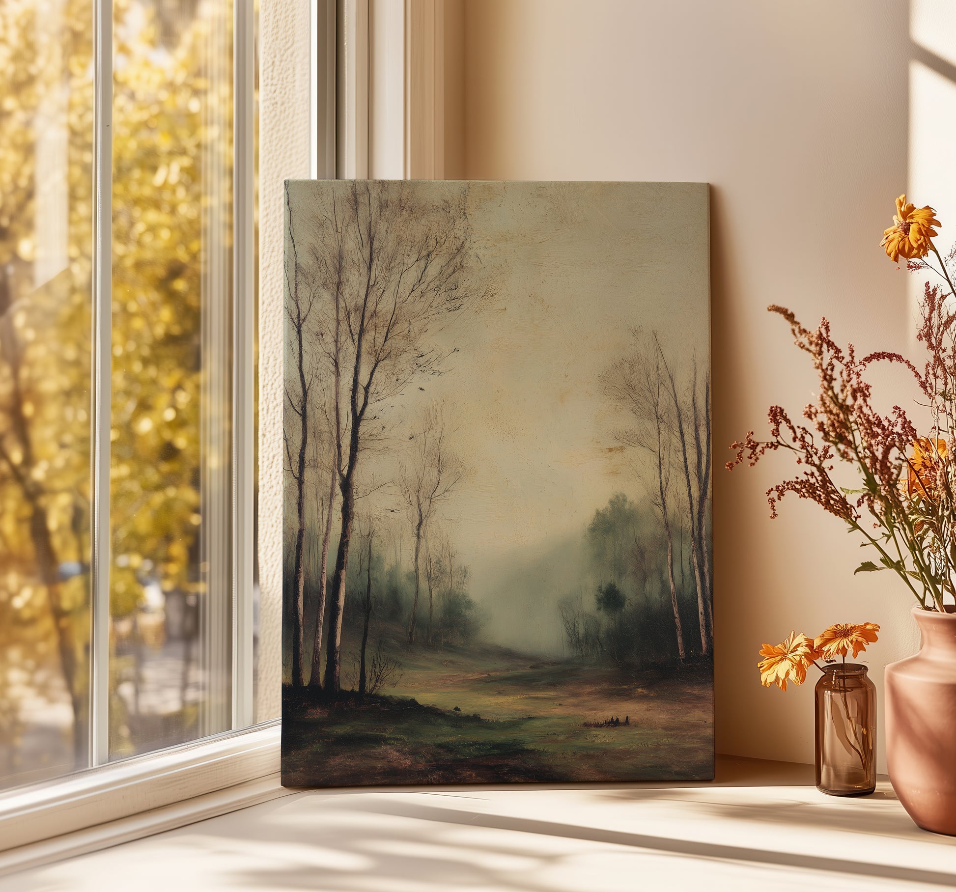 Autumn Landscape CANVAS ART Picture Print Rustic Decor 
