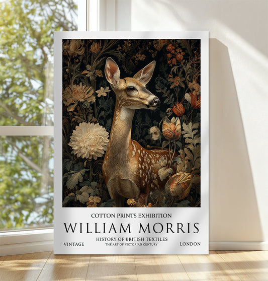 William Morris Deer CANVAS WALL ART Picture Print