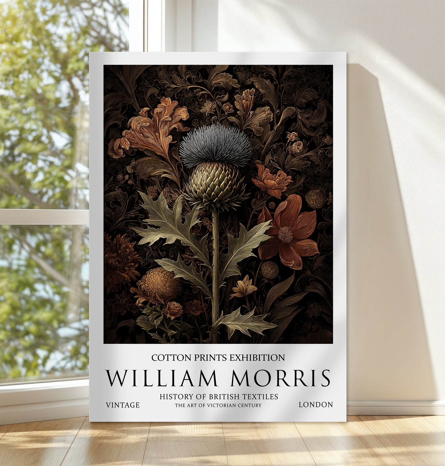 William Morris Thistle CANVAS WALL ART Picture Print
