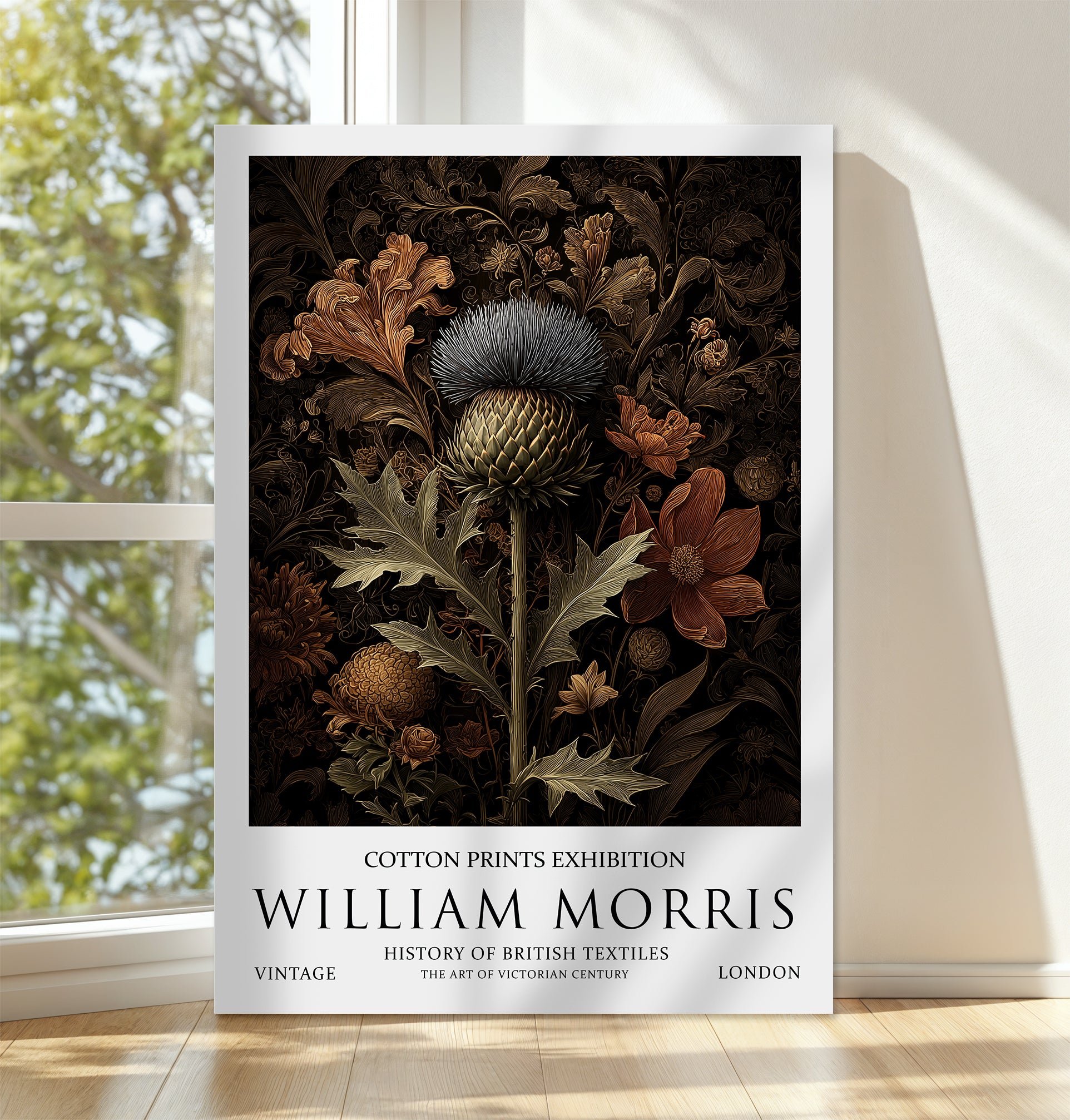 William Morris Thistle CANVAS WALL ART Picture Print