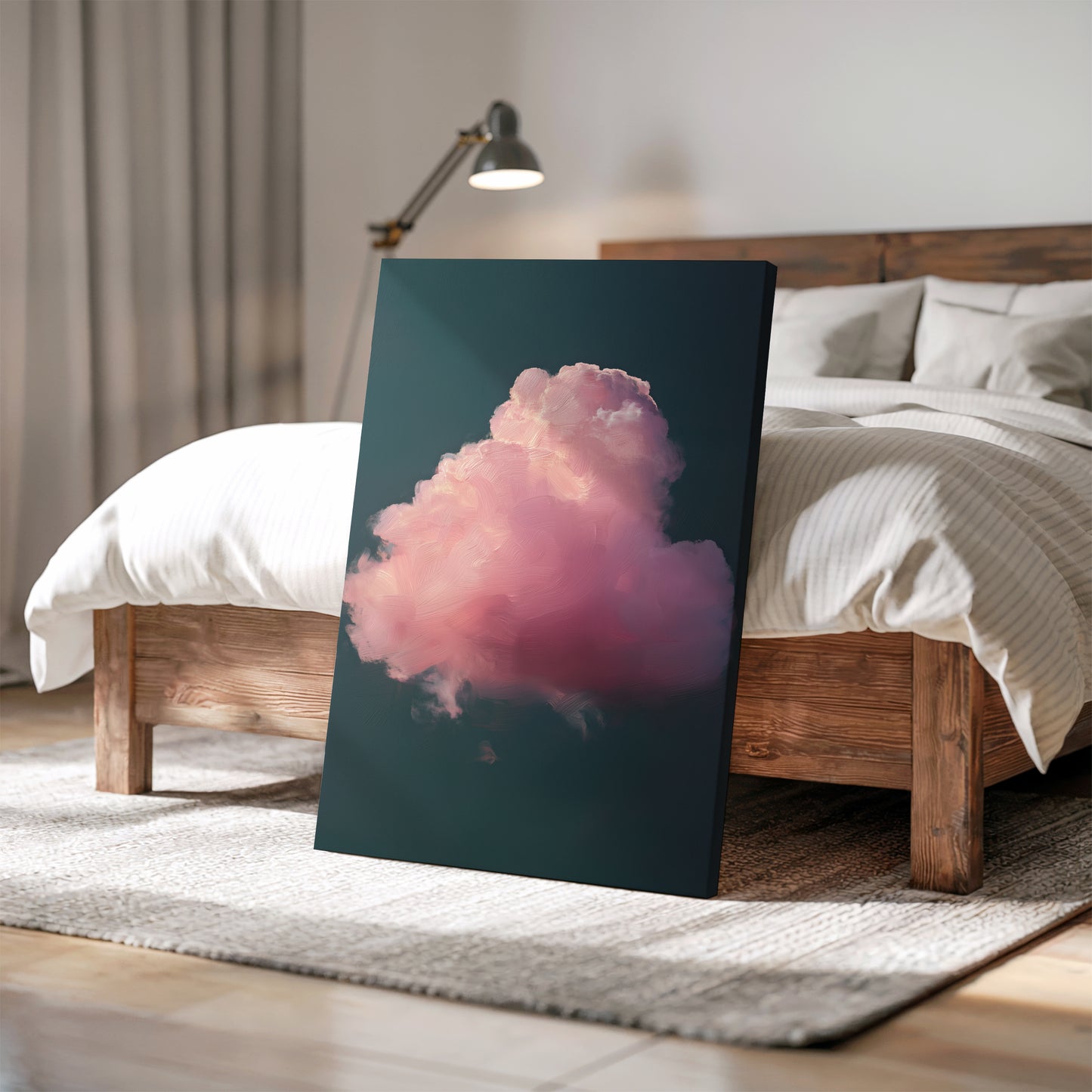 Cloud Canvas Print – Minimalist Wall Art - Maximalist Home Decor - Pink Cloud Poster