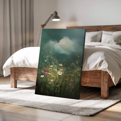 Floral Cloud Canvas Print – Minimalist Wall Art - Maximalist Home Decor - Wildflower Poster