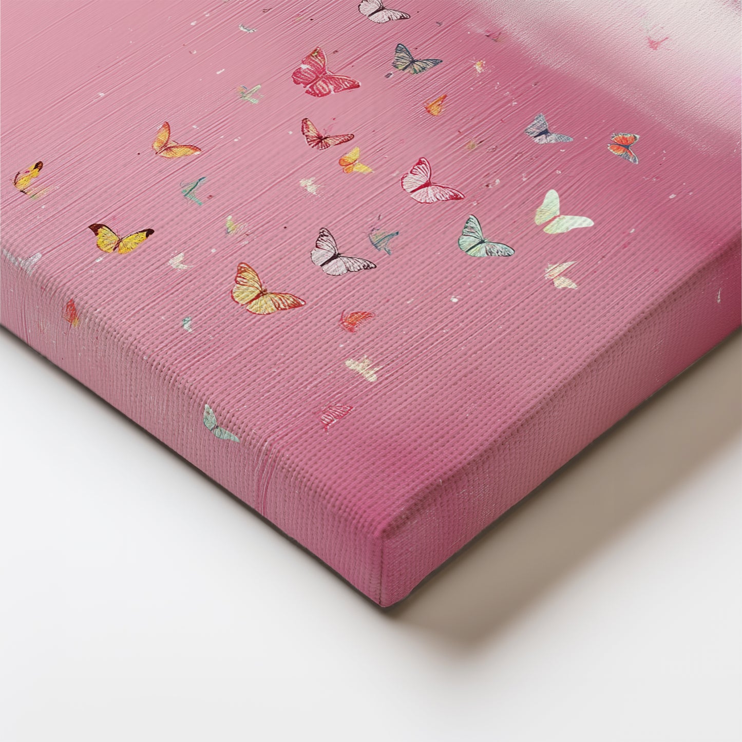 Butterfly Cloud Canvas Print – Minimalist Wall Art - Maximalist Home Decor - Pink Cloud Poster