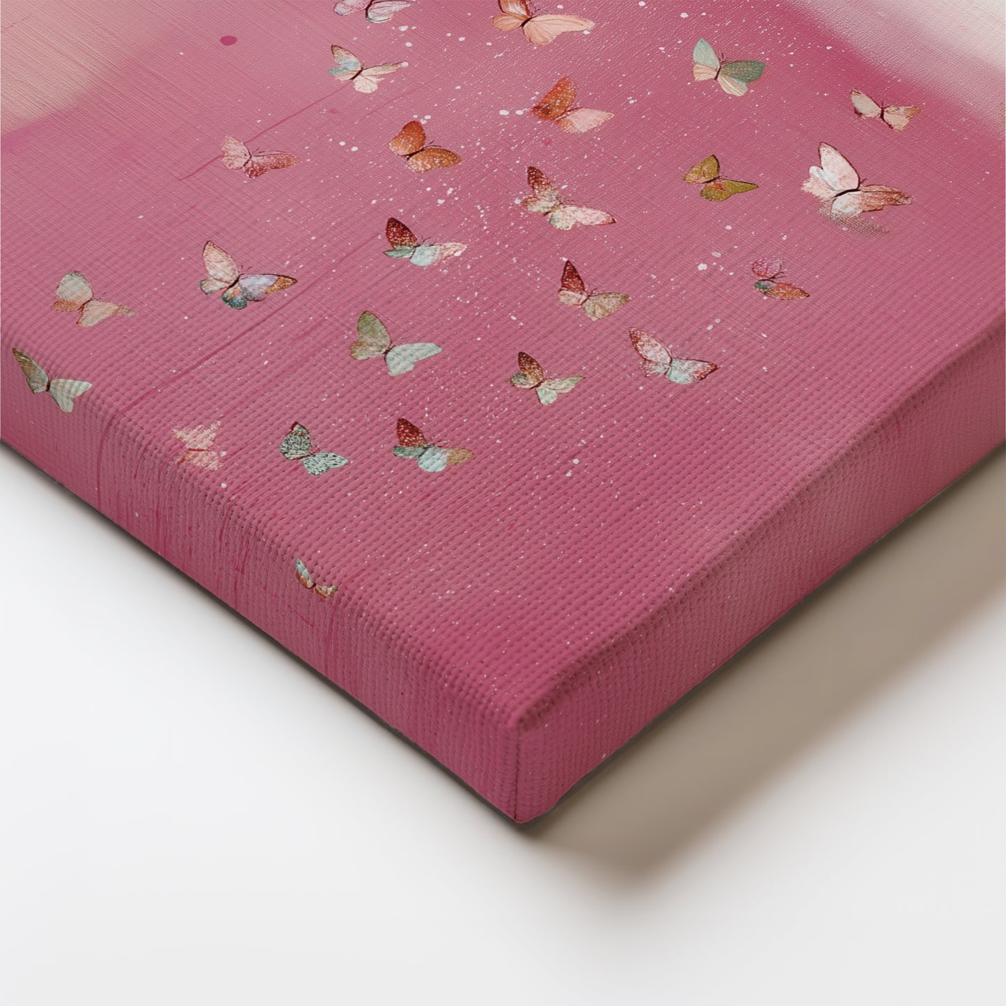 Butterfly Cloud Canvas Print – Minimalist Wall Art - Maximalist Home Decor - Soft Pink Cloud Poster