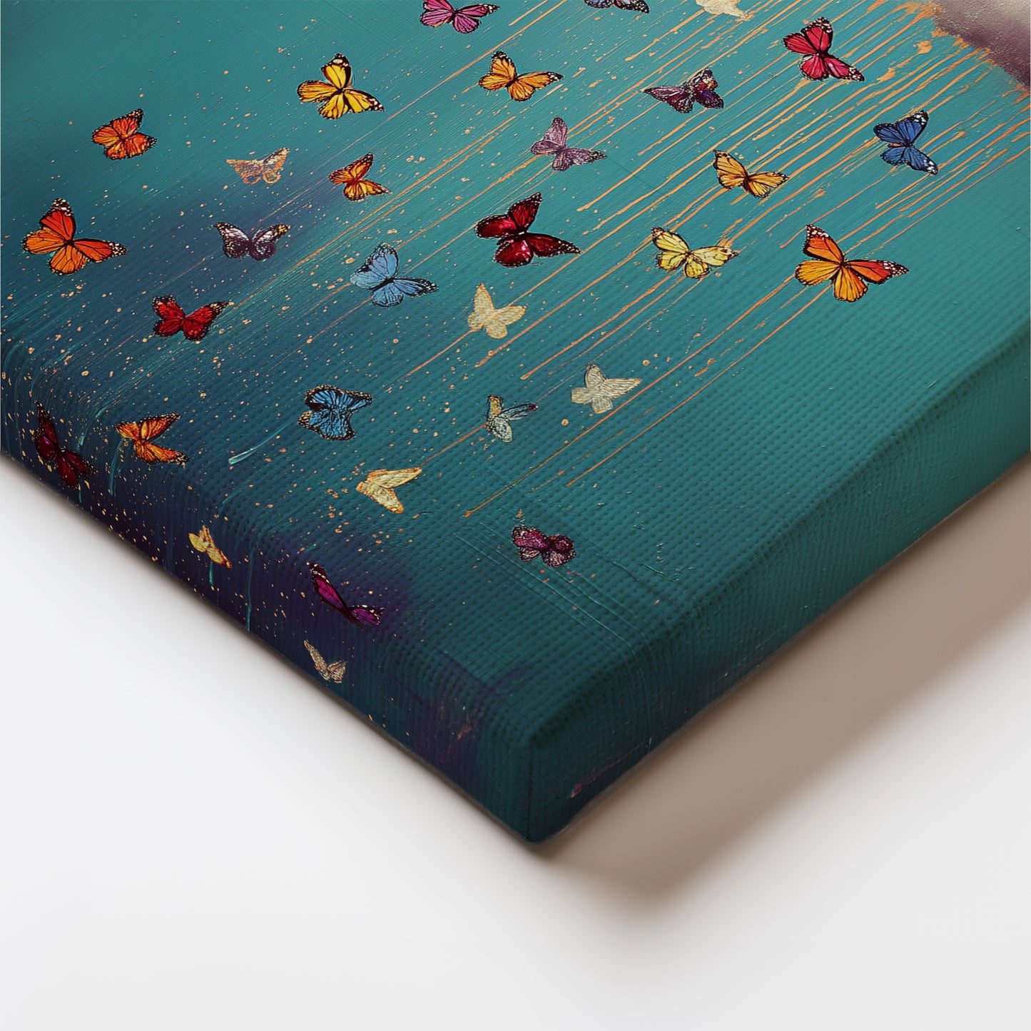Rain Cloud Canvas Print – Minimalist Wall Art - Maximalist Home Decor - Butterfly Rain Cloud Framed Canvas