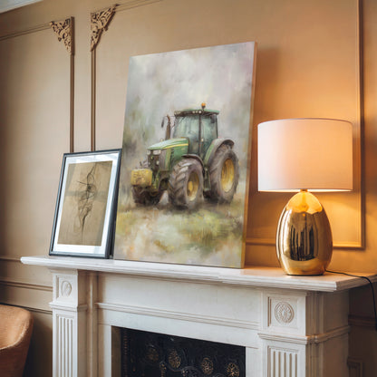Farm Tractor Canvas Art – Rustic Country Wall Decor