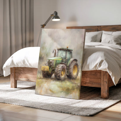 Farm Tractor Canvas Art – Rustic Country Wall Decor
