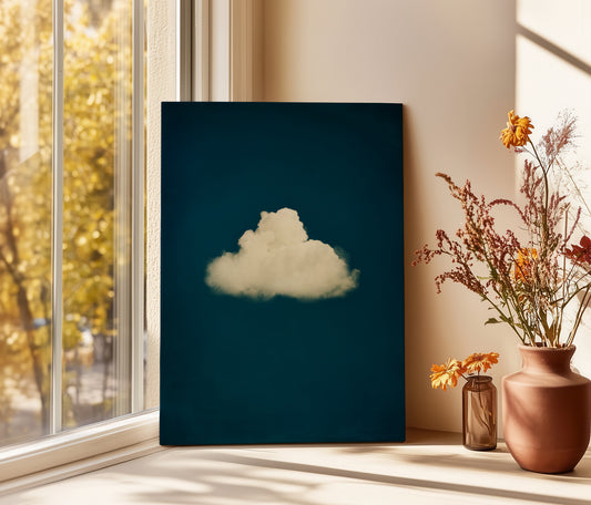 White Cloud Canvas Print – Minimalist Wall Art - Maximalist Home Decor