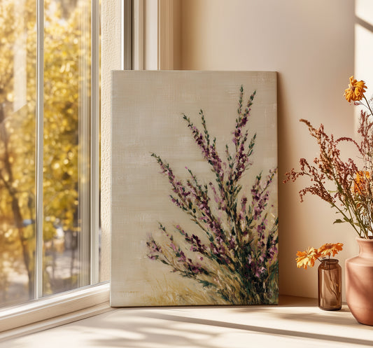 Cottagecore Wildflower Canvas – Rustic Botanical Wall Art