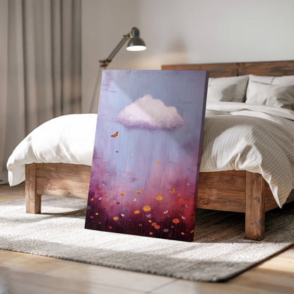 Ombre Canvas Print – Minimalist Wall Art - Maximalist Home Decor - Floral Cloud Framed Canvas