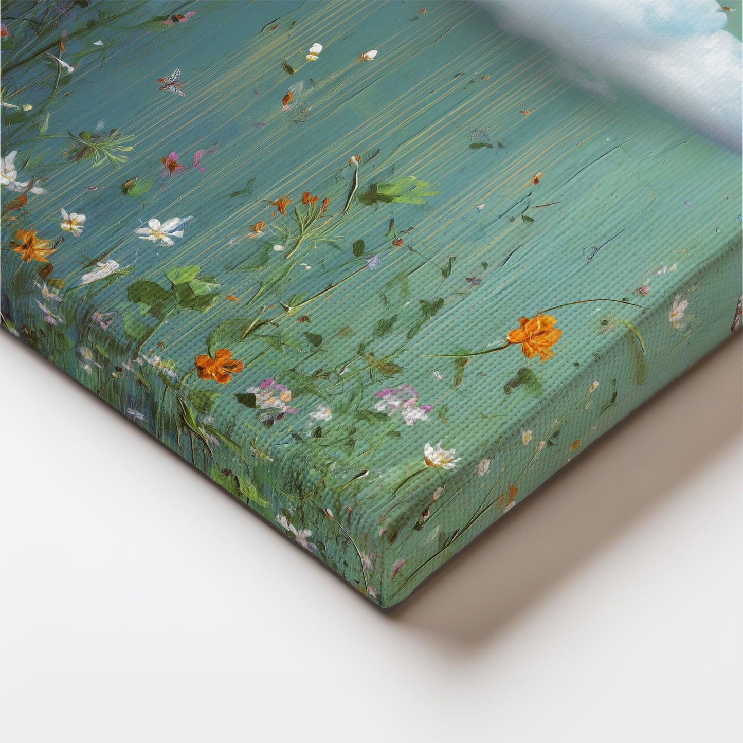 Floral Cloud Canvas Print – Minimalist Wall Art - Maximalist Home Decor - Framed Canvas Art
