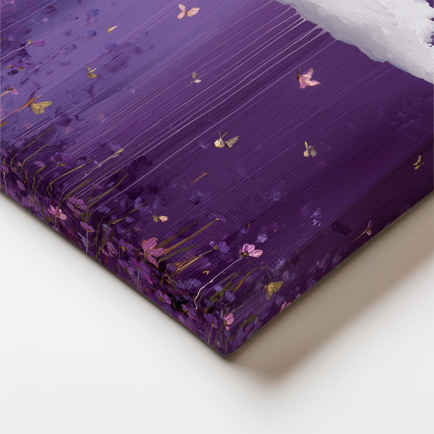 Purple Cloud Canvas Print – Minimalist Wall Art - Maximalist Home Decor - Floral Cloud Framed Canvas