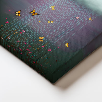 Purple Ombre Cloud Canvas Print – Minimalist Wall Art - Maximalist Home Decor - Floral Cloud Framed Canvas