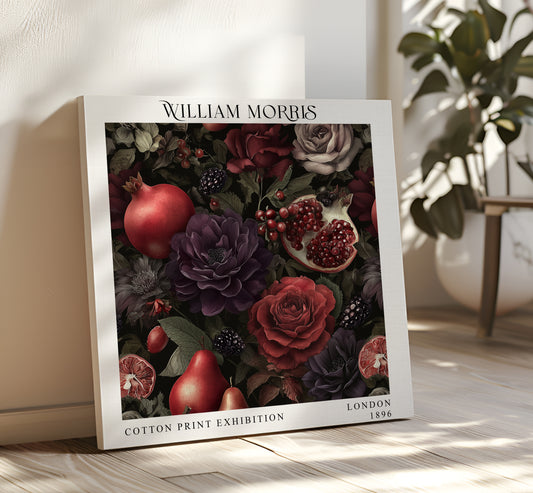 William Morris Canvas Print – Botanical Wall Art - Exhibition Print - Floral Framed Canvas