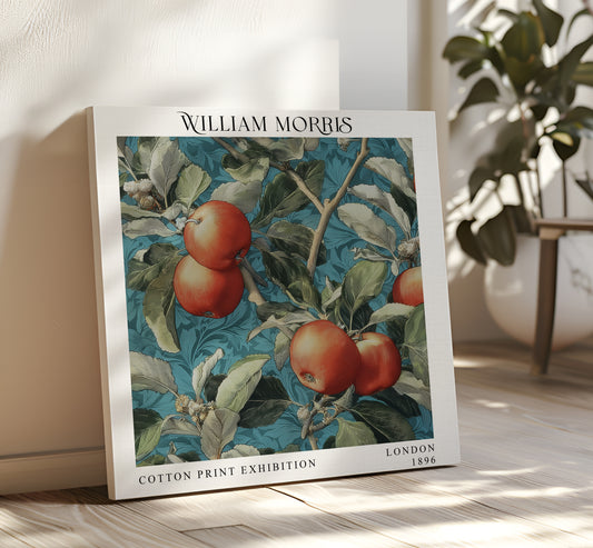 William Morris Canvas Print – Botanical Wall Art - Floral Exhibition Print - Apple Tree Framed Canvas