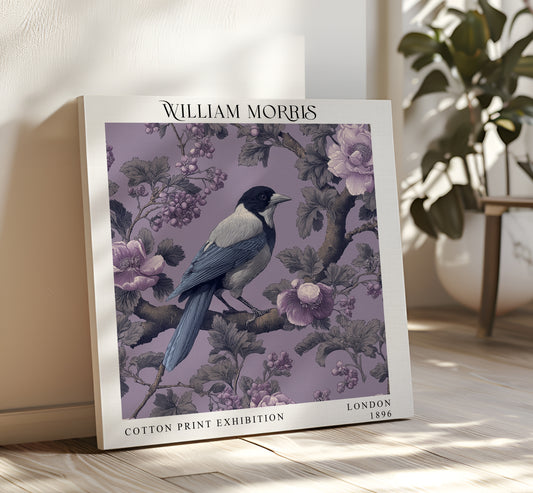William Morris Canvas Print – Botanical Wall Art - Floral Exhibition Print - Magpie Framed Canvas