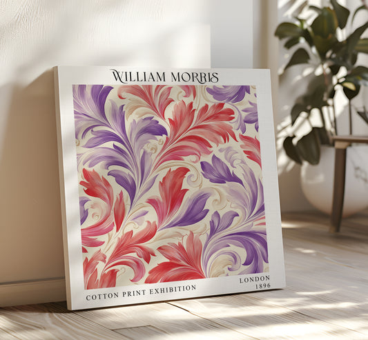 William Morris Canvas Print – Botanical Wall Art - Floral Exhibition Print - Acanthus Leaf Pattern Framed Canvas
