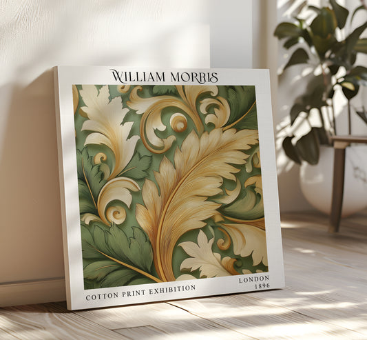 William Morris Canvas Print – Botanical Wall Art - Floral Exhibition Print - Lady Bug Framed Canvas Print