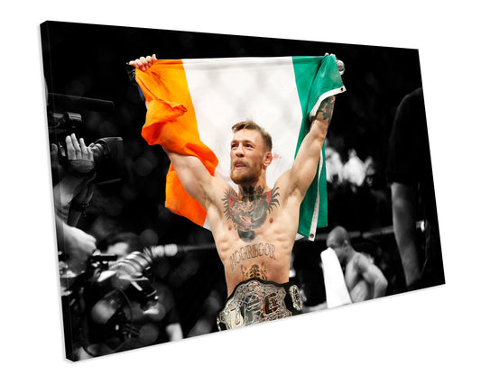 UFC Conor McGregor Boxing Sports CANVAS WALL ART Box Framed Picture Print