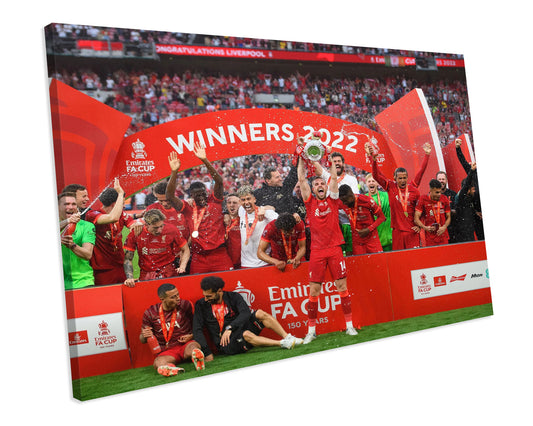 Liverpool Fc FA Cup Champions 2022 Framed Canvas Art Print