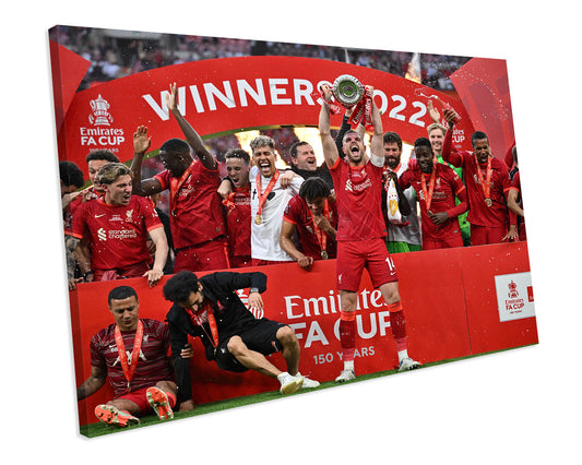 Liverpool Fc FA Cup Champions 2022 Framed Canvas Art