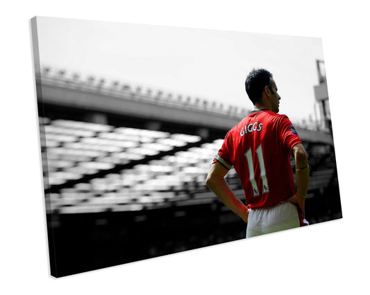 Ryan Giggs Manchester United Football Sport CANVAS WALL ART Box Framed Picture Print