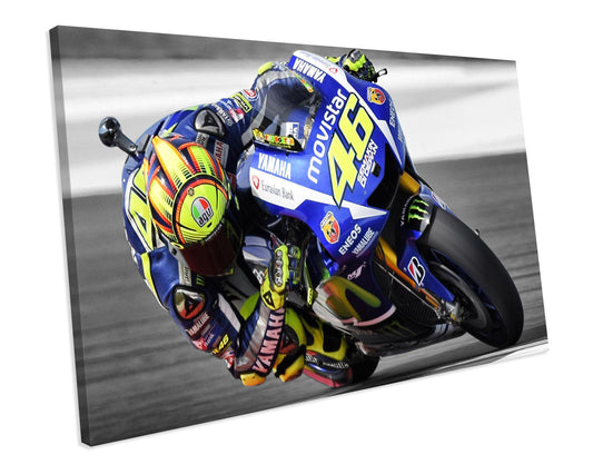 Valentino Rossi Moto Gp Sport CANVAS WALL ART Framed Picture Print