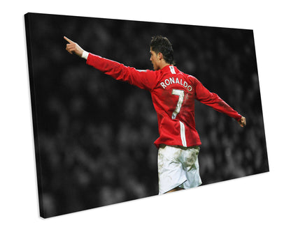 Cristiano Ronaldo Manchester United Legend Football Sport CANVAS WALL ART Box Framed Picture Print