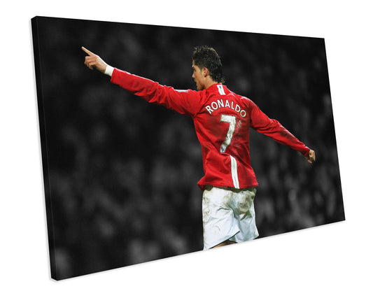 Cristiano Ronaldo Manchester United Legend Football Sport CANVAS WALL ART Box Framed Picture Print