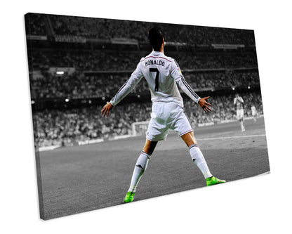 Cristiano Ronaldo Football Sport CANVAS WALL ART Box Framed Picture Print
