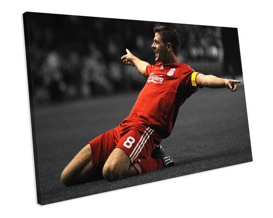 Steven Gerrard Football Sport CANVAS WALL ART Box Framed Picture Print