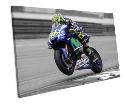 Valentino Rossi Moto Gp Sport CANVAS WALL ART Box Framed Picture Print