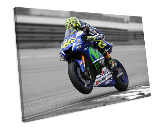 Valentino Rossi Moto Gp Sport CANVAS WALL ART Box Framed Picture Print