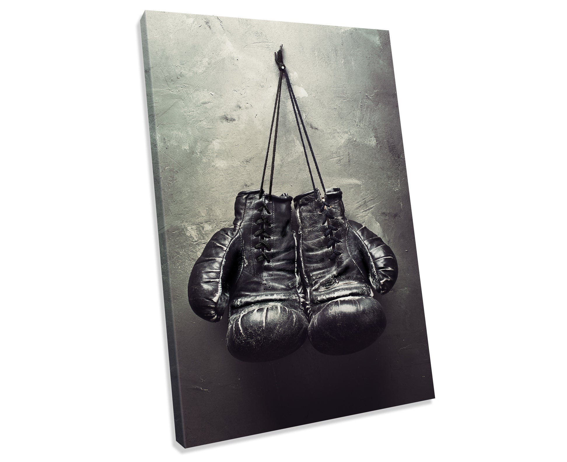 Vintage Old Boxing Gloves CANVAS WALL ART Picture Print