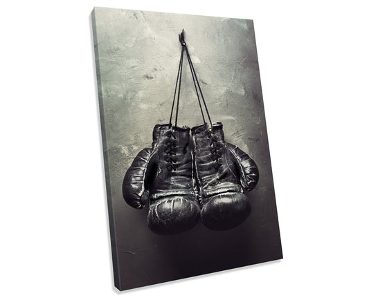Vintage Old Boxing Gloves CANVAS WALL ART Picture Print