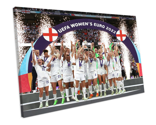 England Lionesses Win Women's Euro 2022 CANVAS WALL ART Picture Print